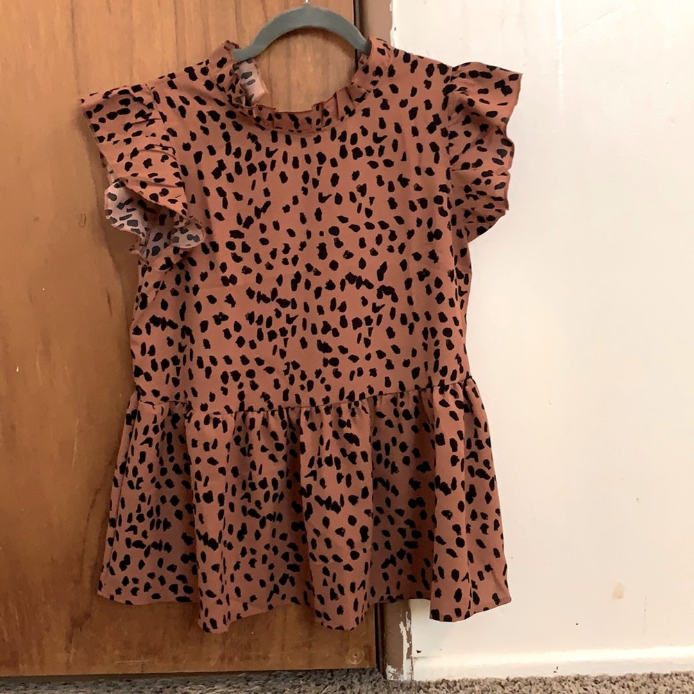 Leopard print work blouse